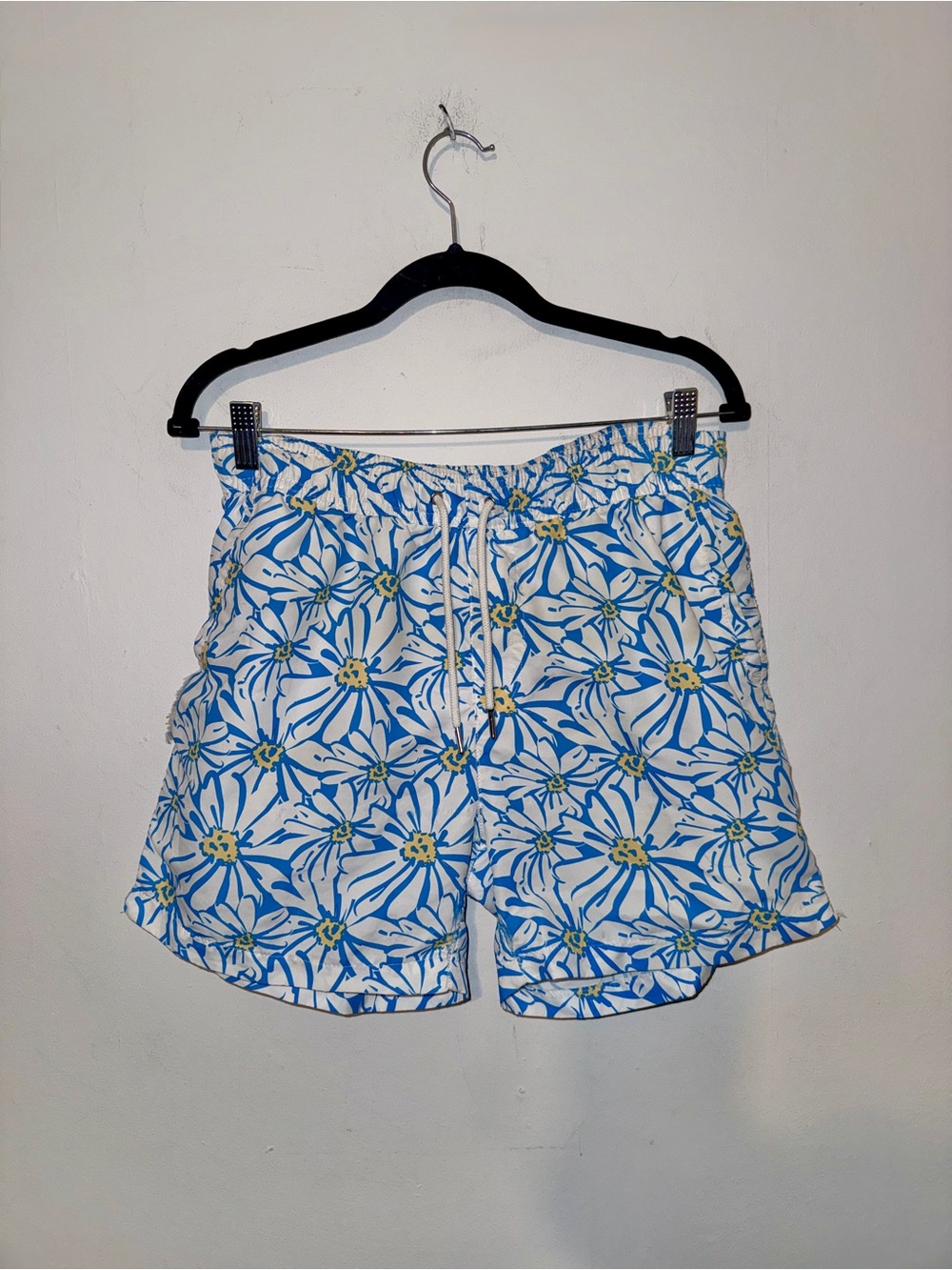Forever 21 Blue and White Floral Athletic Shorts